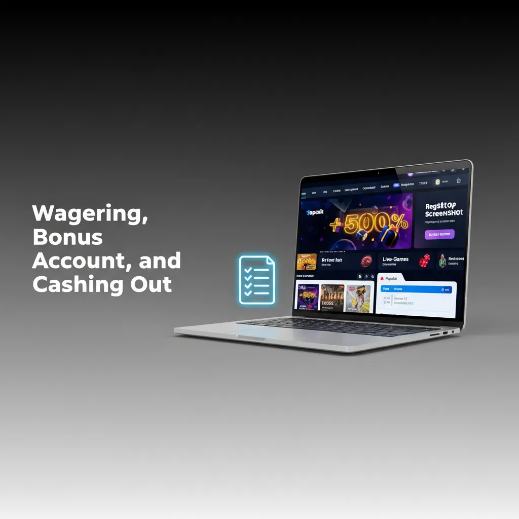 Infographic on bonus account: rollover progress, 35x casino, 5x sports, time limits, withdrawals may cancel bonus, KYC needed