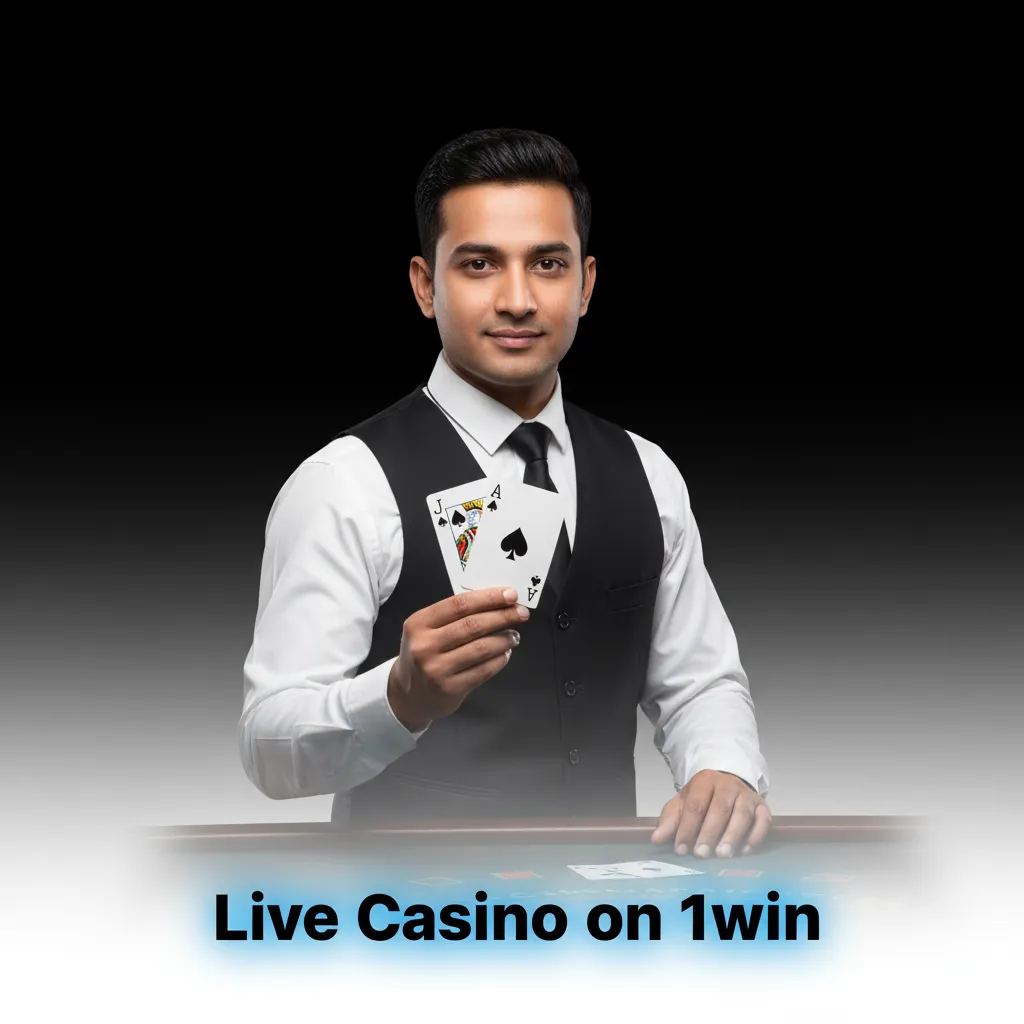 1win live casino: real dealers on camera, chat interaction; Andar Bahar, Teen Patti, Roulette, Blackjack, Baccarat.