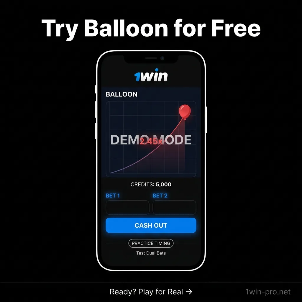 Try Balloon crash game for free in demo mode on 1win India