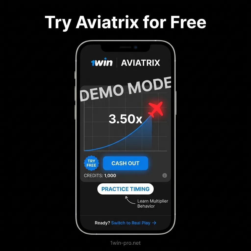 Try Aviatrix crash game for free in demo mode on 1win India