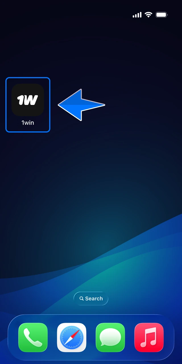 Confirm the name for your 1win web app to place the shortcut icon on your home screen for instant access.