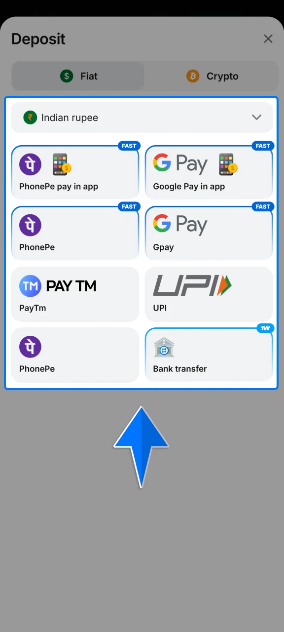 Top up your 1win balance using UPI, Paytm, or GPay to have your funds ready for the Balloon game.